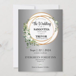 Invitación Boda de la Unión Dorada Celebrando el Amor y el Co