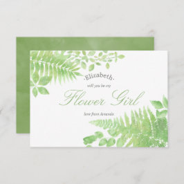 Invitación Boda de la vegetación acuarela sé mi chica flor