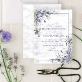 Invitación Boda de la vegetación de Eucalyptus Lavender Rústi