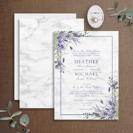 Invitación Boda de la vegetación de Eucalyptus Lavender Rústi