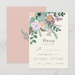 Invitación Boda de la vegetación del eucalipto rosa de color 