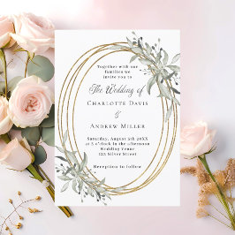 Invitación Boda de la vegetación dorada