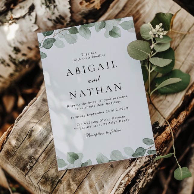 Invitación Boda de la vegetación moderna (Subido por el creador)