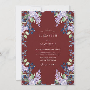 Invitación Boda de la Vid de Amatista Carmesí
