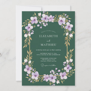 Invitación Boda de la vid de amatista del bosque
