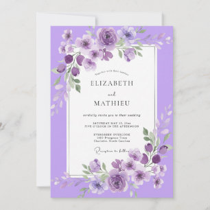 Invitación Boda de la Vid de Amatista Lila
