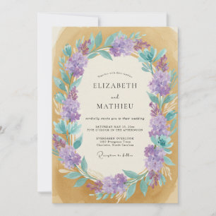 Invitación Boda de la vid de amatista ocre