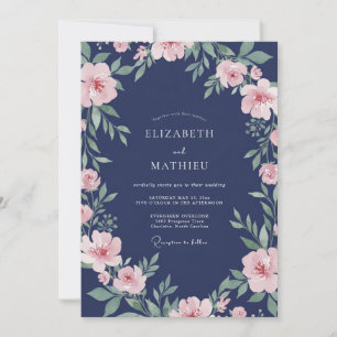 Invitación Boda de la Vid de Rubor de Medianoche