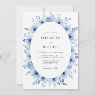 Invitación Boda de la Vid Pintada de Índigo