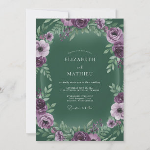 Invitación Boda de la Vid Púrpura Malhumorada
