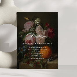 Invitación Boda de la vida del arte fino vintage floral