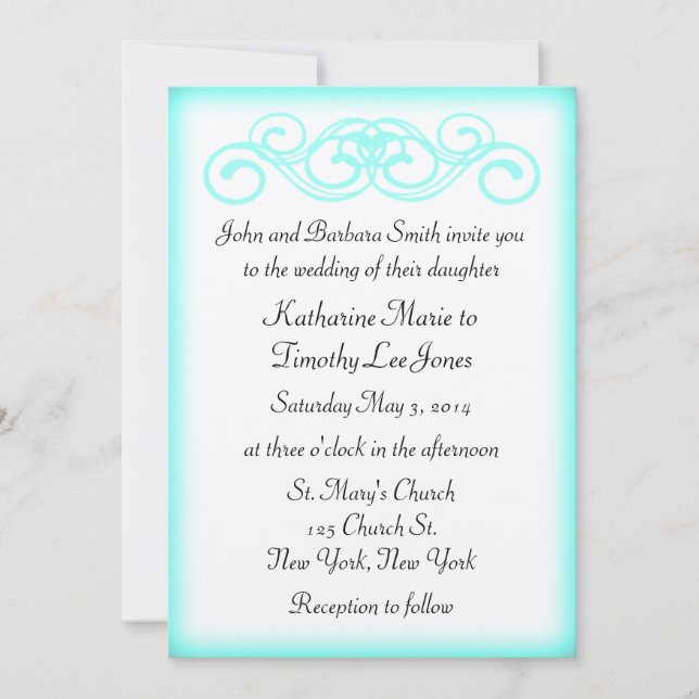 Invitación Boda de la voluta del cuento de hadas (Anverso)