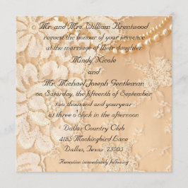 Invitación Boda de Lace y Pearls