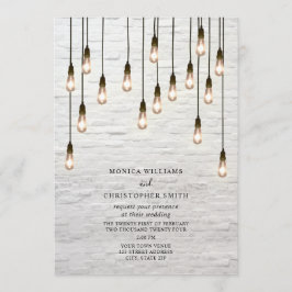 Invitación Boda de Ladrillos Blancos Vintage
