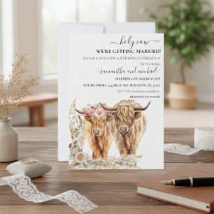 Invitación Boda de las altiplanicies de vacas sagradas