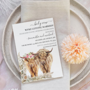 Invitación Boda de las altiplanicies de vacas sagradas