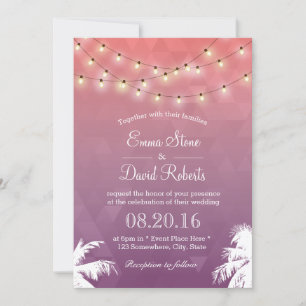 Invitación Boda de las cadenas modernas y las luces de los ár