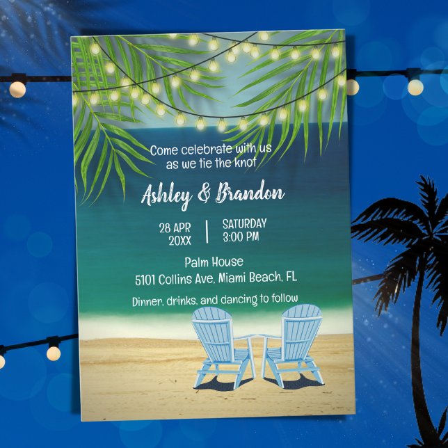 Invitación Boda de las cadenas temáticas de Ocean Beach (Subido por el creador)