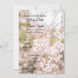 Invitación Boda de las espárragos del cerezo que llora brilla