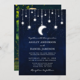 Invitación Boda de las estrellas celestes de la luna fotográf