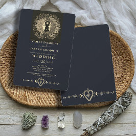 Invitación Boda de las estrellas celestes de la luna solar