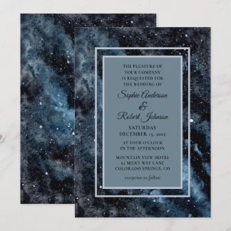 Invitación Boda de las estrellas del espacio galax