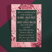 Boda de las flores abstractas de color rosa profun