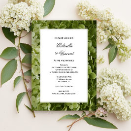 Invitación Boda de las flores de Annabelle verde Hydrangea