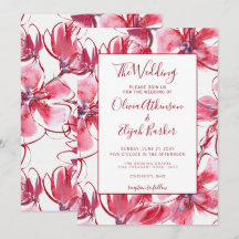 Boda de las flores de color rojo