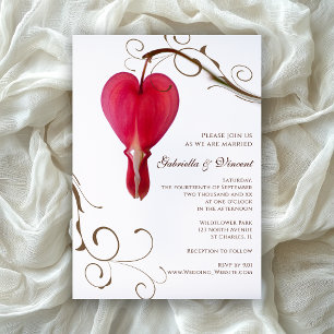 Invitación Boda de las flores de sangre roja