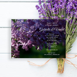 Invitación Boda de las flores moradas de Lilac