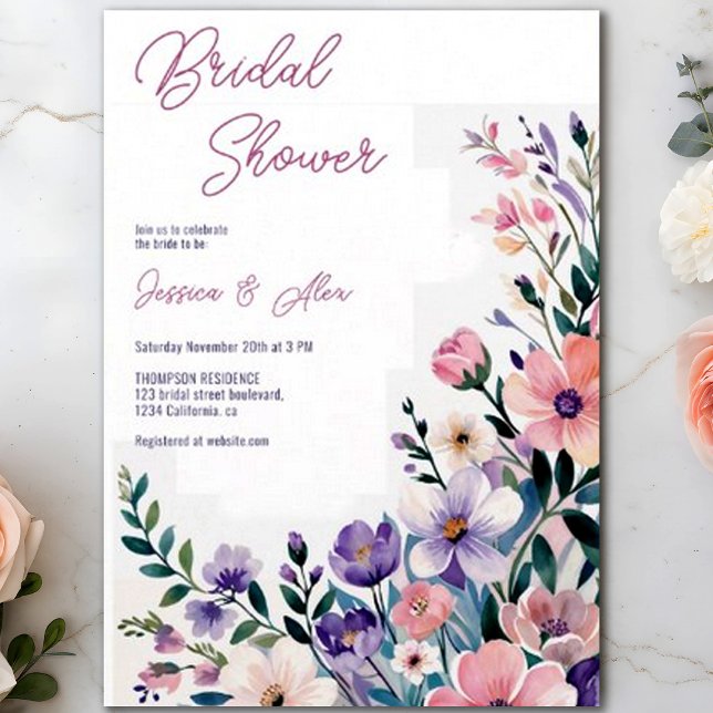 Invitación Boda de las flores silvestres de Boho, Moda modern (Subido por el creador)