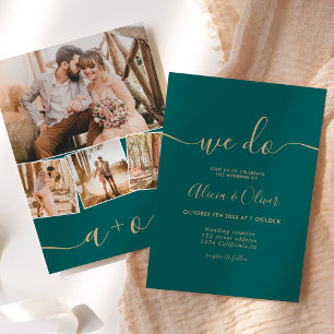 Invitación Boda de las iniciales de la foto de la escritura d