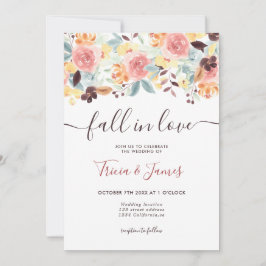 Invitación Boda de las iniciales de la foto rústica con flore