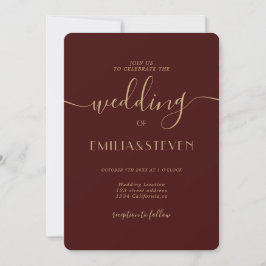Invitación Boda de las iniciales de la fotografía de escritur