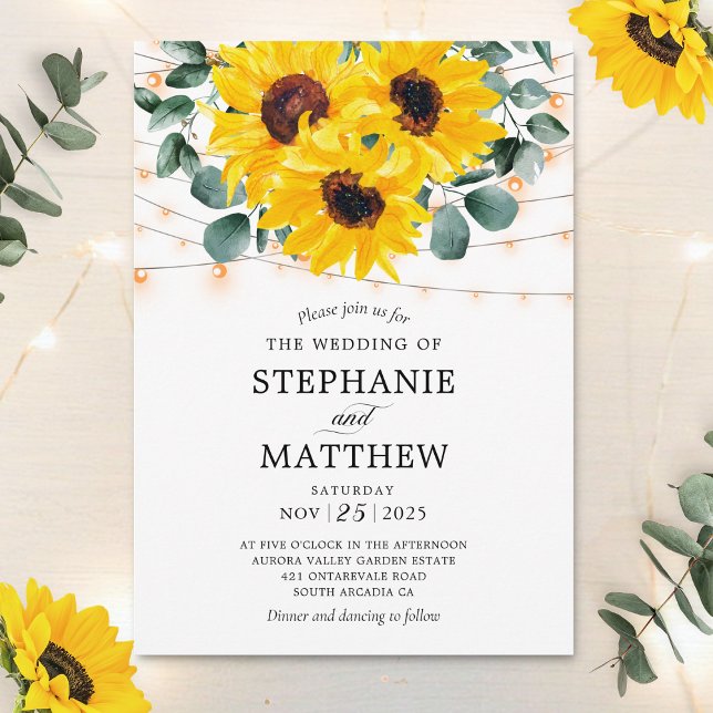 Invitación Boda de las Luces Botánicas de Eucalipto de giraso (Subido por el creador)