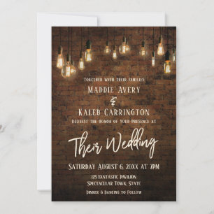 Invitación Boda de las Luces de Brick Edison de Allison v2