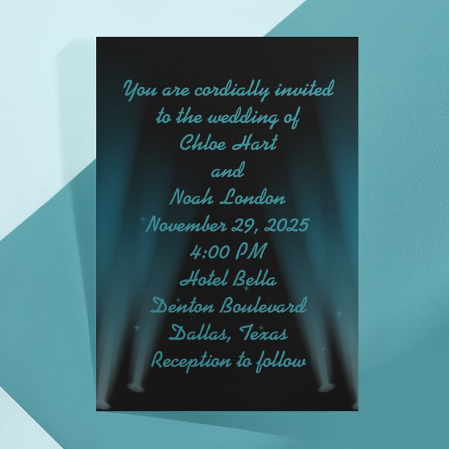 Invitación Boda de las luces de Hollywood (Subido por el creador)