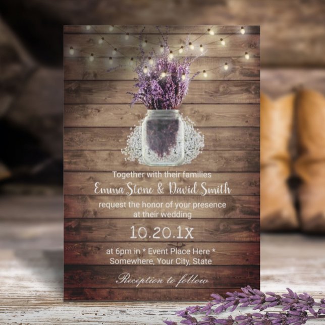 Invitación Boda de las luces de la cadena de la barra floral  (Subido por el creador)