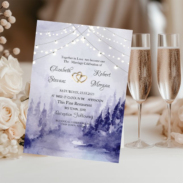 Invitación Boda de las luces de nieve violentas del paisaje i (Subido por el creador)