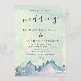 Invitación Boda de las montañas acuarelas