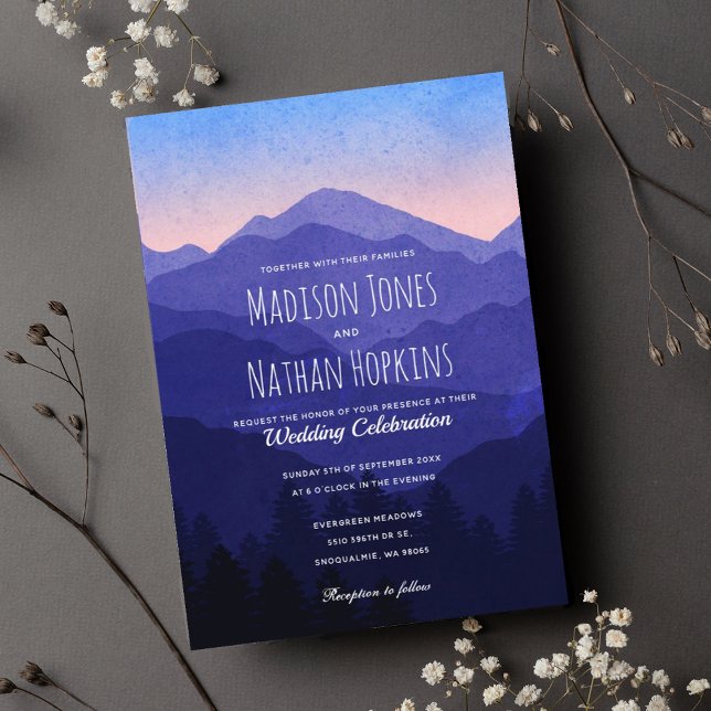 Invitación Boda de las Montañas Azules (Subido por el creador)