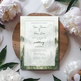 Invitación Boda de las montañas de niebla rusa