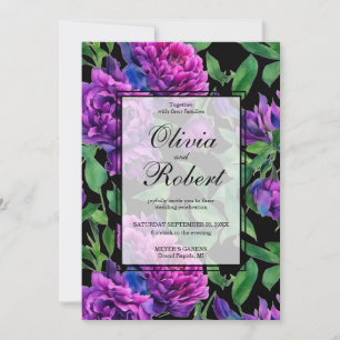 Invitación Boda de las peonías de las peonías de las torácica