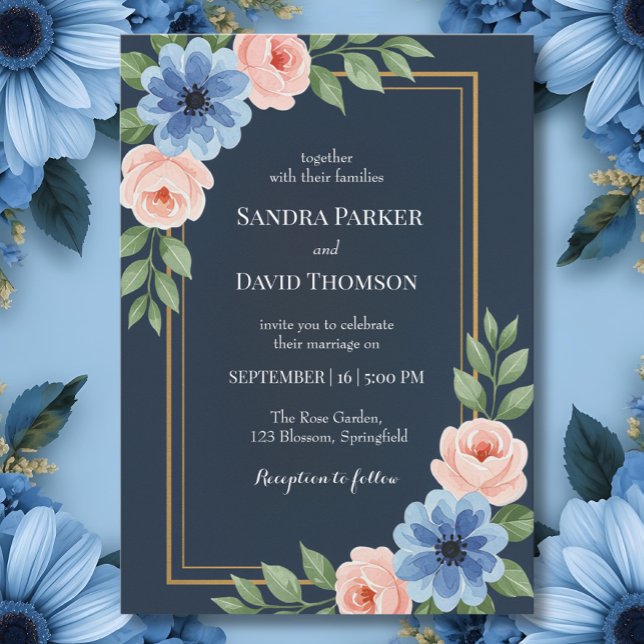 Invitación Boda de las rosas rosa rosa rosa rosa pastel de ho (Subido por el creador)