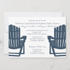 Invitación Boda de las Sillas Azules de la Marina Adirondack