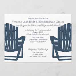 Invitación Boda de las Sillas Azules de la Marina Adirondack