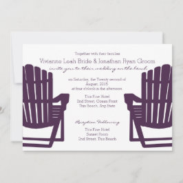 Invitación Boda de las tumbonas Adirondack Purple