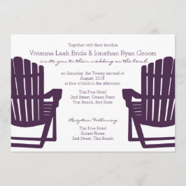 Invitación Boda de las tumbonas Adirondack Purple