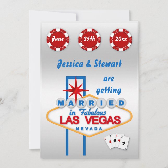 Invitación Boda de Las Vegas (Anverso)